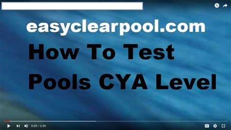 recommended cya level in pool